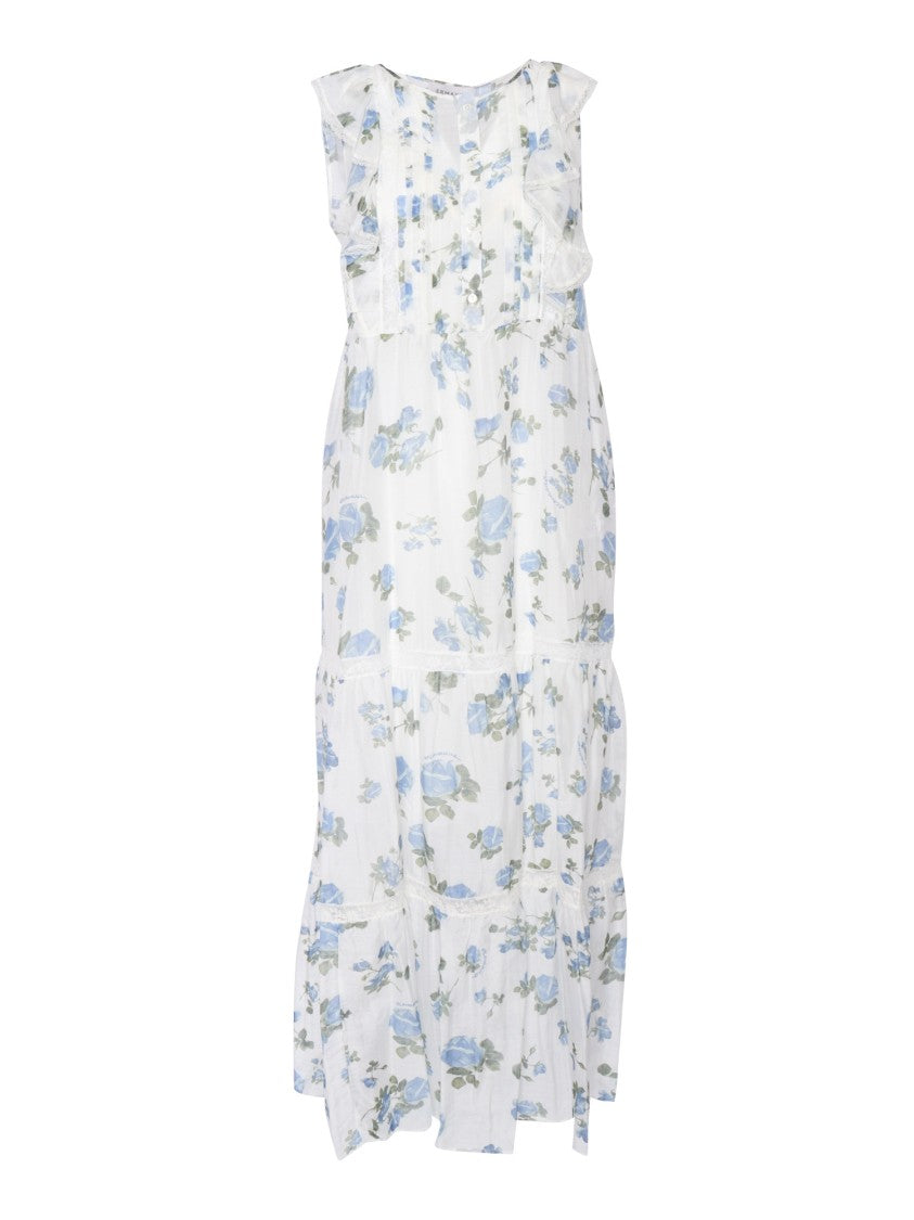 Ermanno Scervino Flowing Maxi Dress With Floral Print
