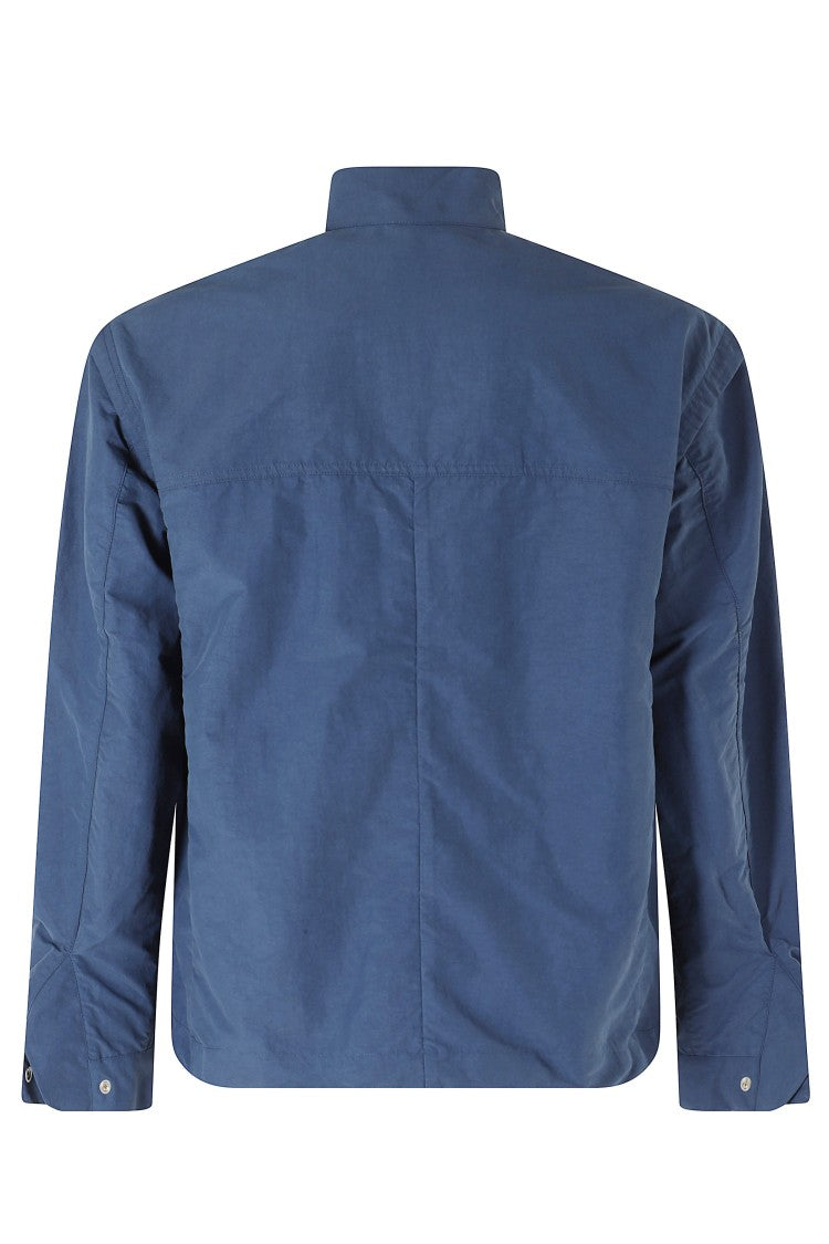 K-Way Insignia Blue Orian High Collar Flap Pockets Nylon Jacket