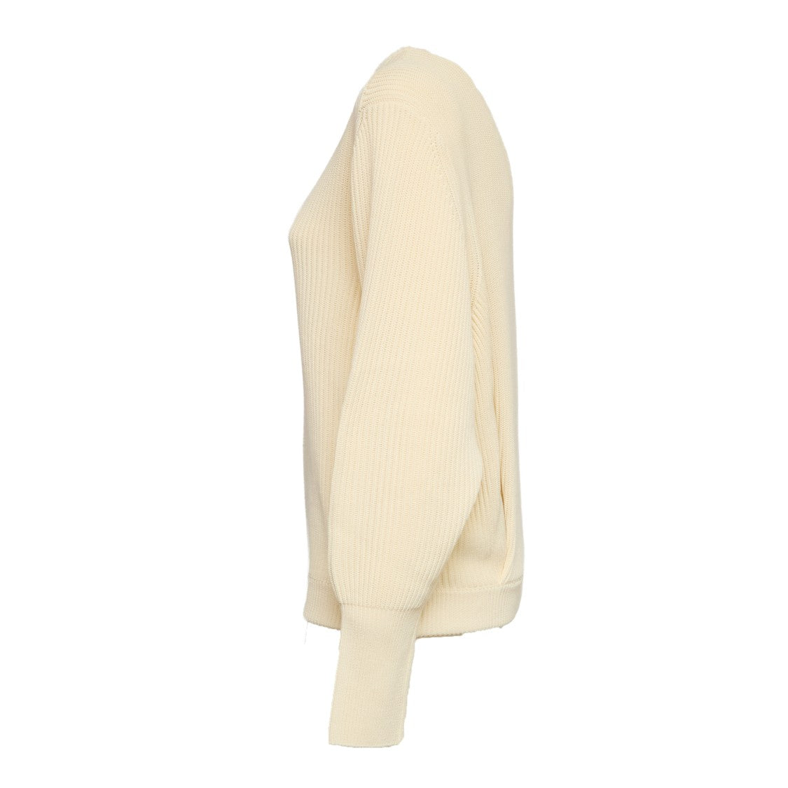 Victoria Beckham Crewneck Ribbed Knit Regular Sweater