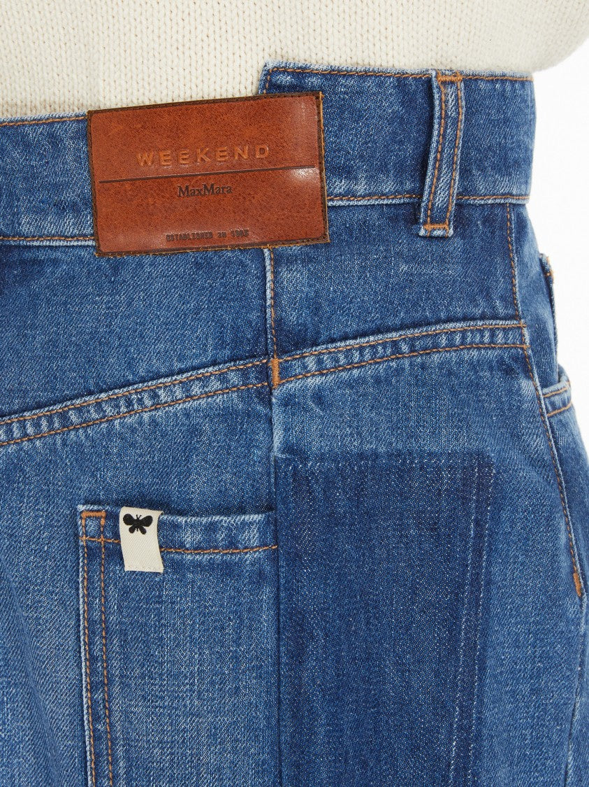 Max Mara Midi-Length Denim Skirt