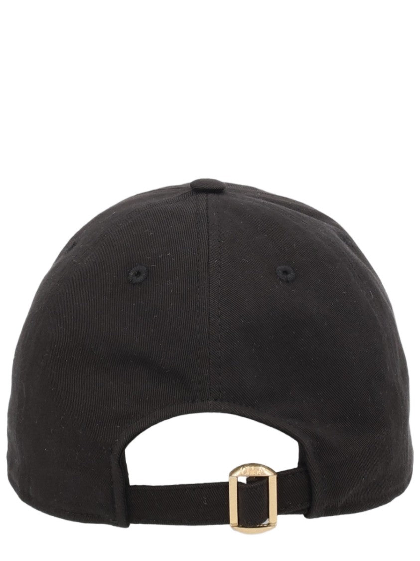 Chloé Raised Embroidery Adjustable Cotton Baseball Cap