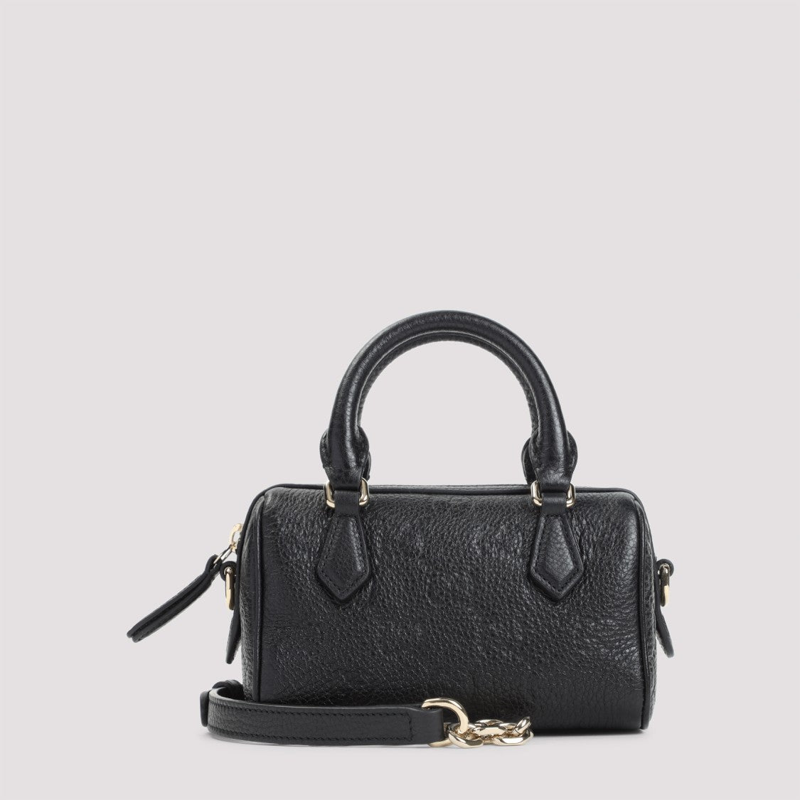 Gucci Black Leather Gg Emblem Mini Bag