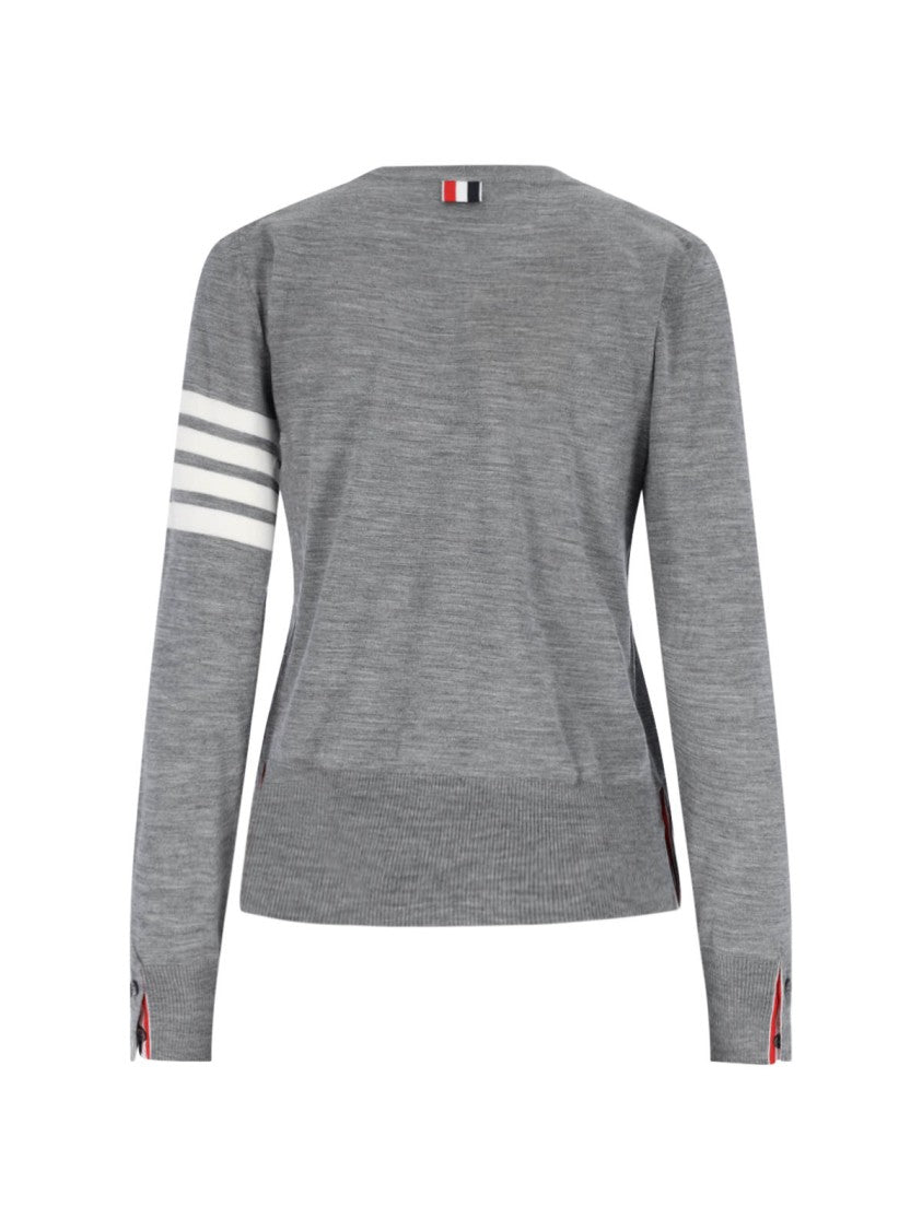 Thom Browne '4-Bar' Sweater – Light Grey