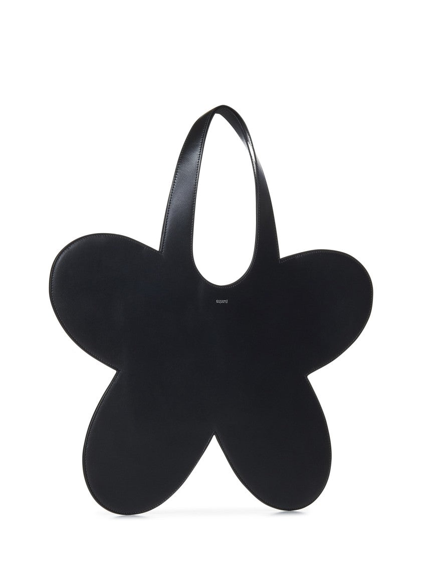 Coperni Flower-Shaped Black Calf Leather Tote Bag