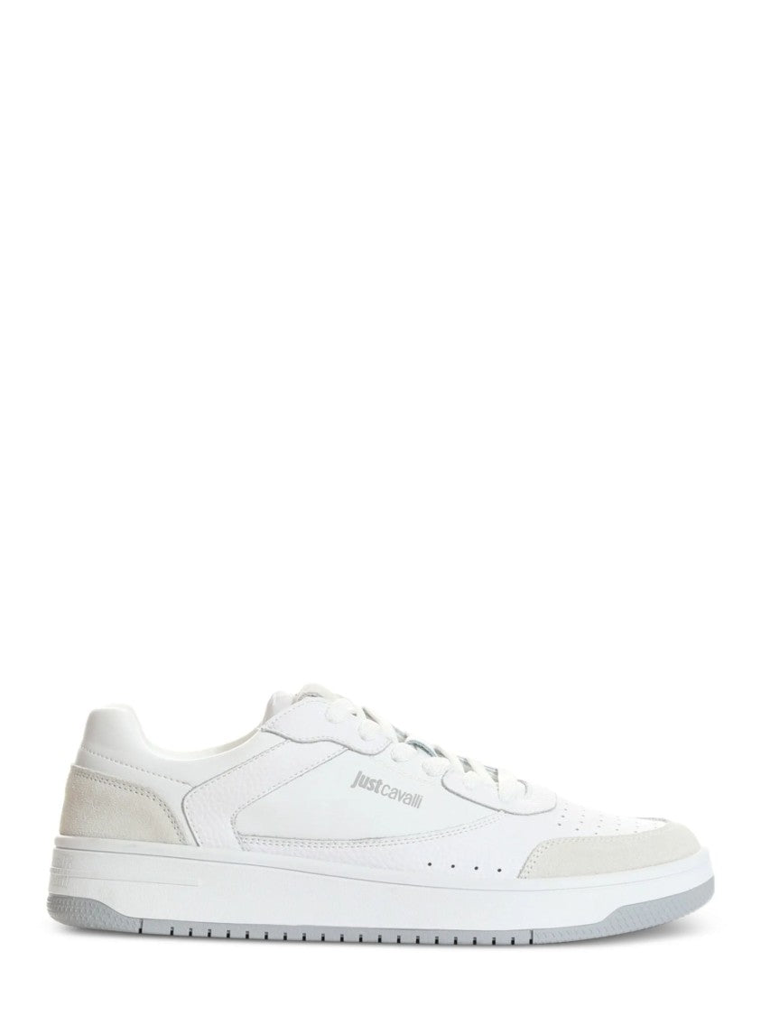 Just Cavalli Low-Top Perforated Clean Sneakers