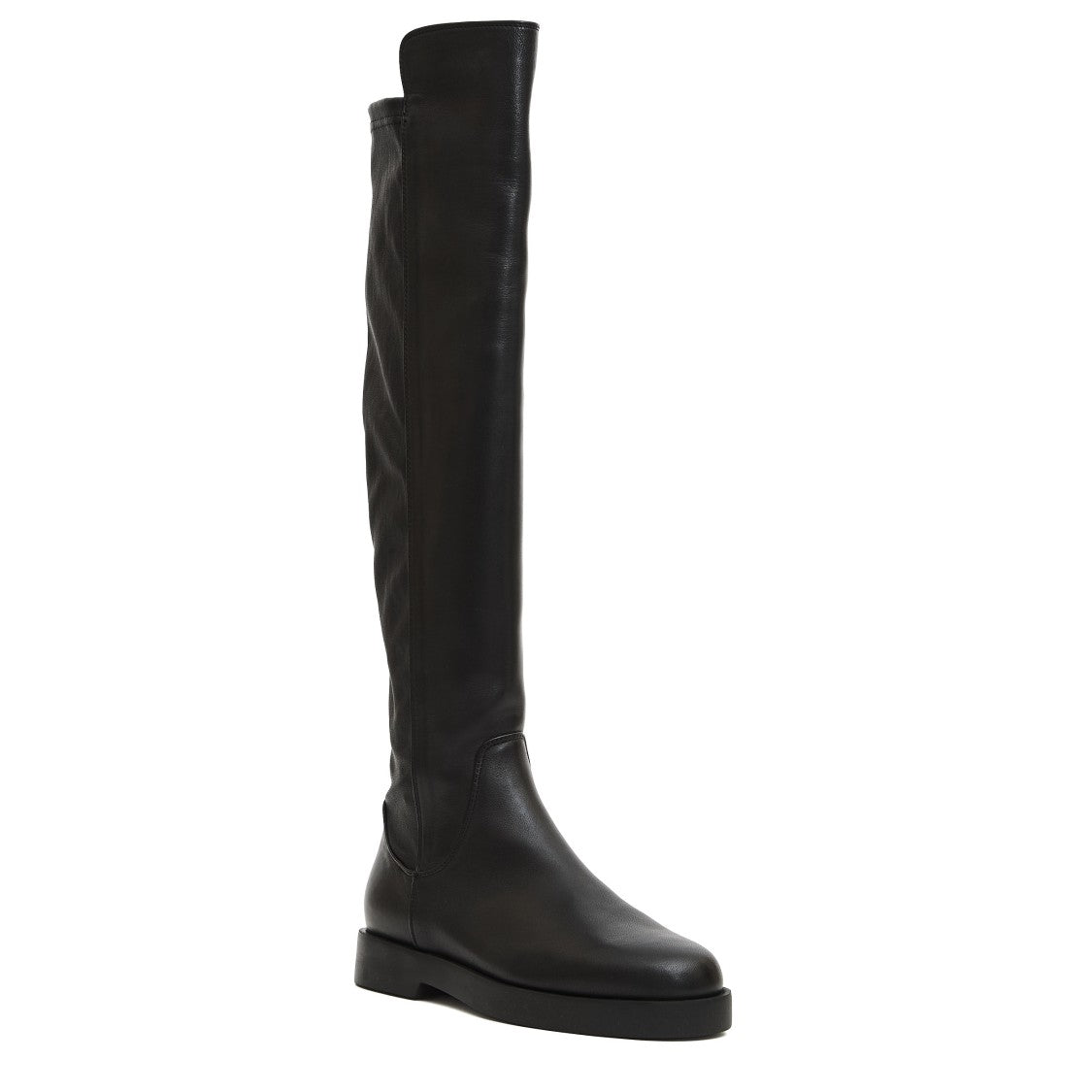 Agl Knee-High Calf Leather Boots With Air Cushioning Sole