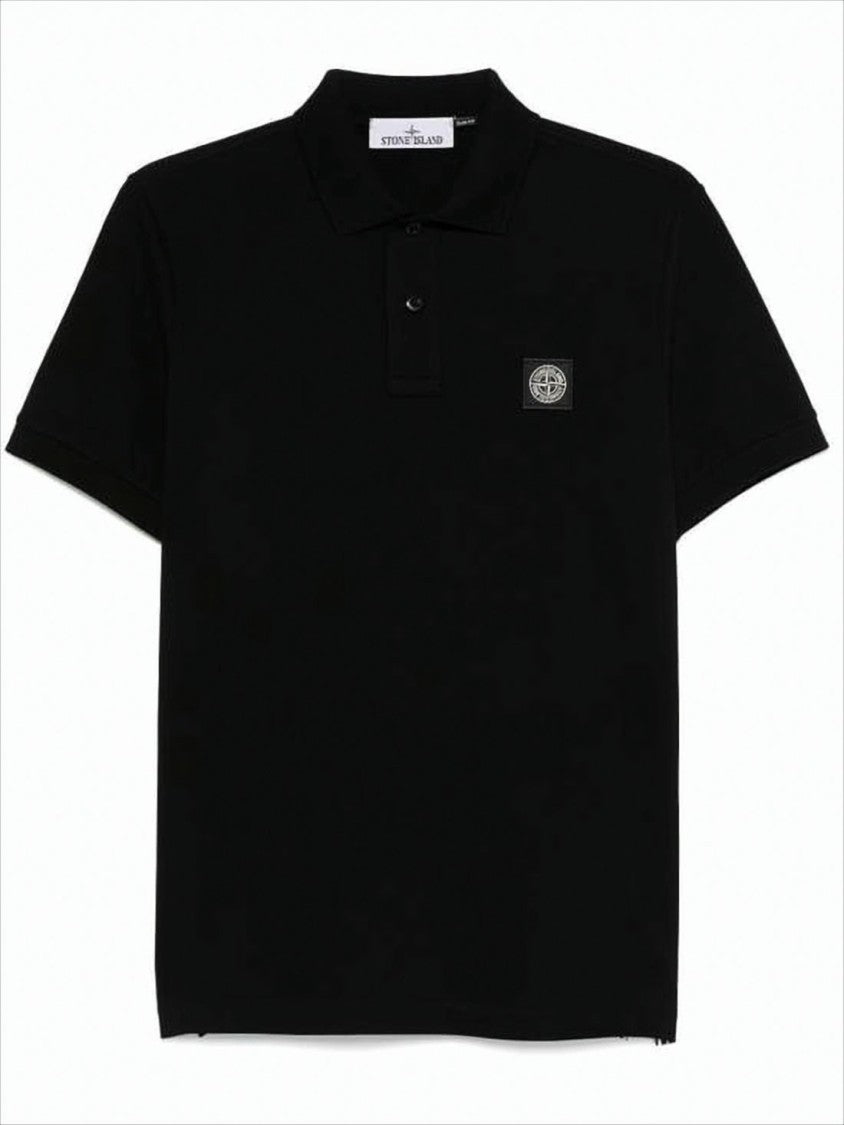 Stone Island Black Short-Sleeve Polo Shirt
