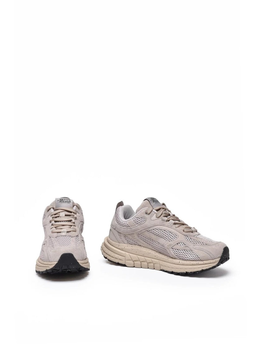The Mercer Brand Light Grey Leather Re-Run Vibram Sneakers
