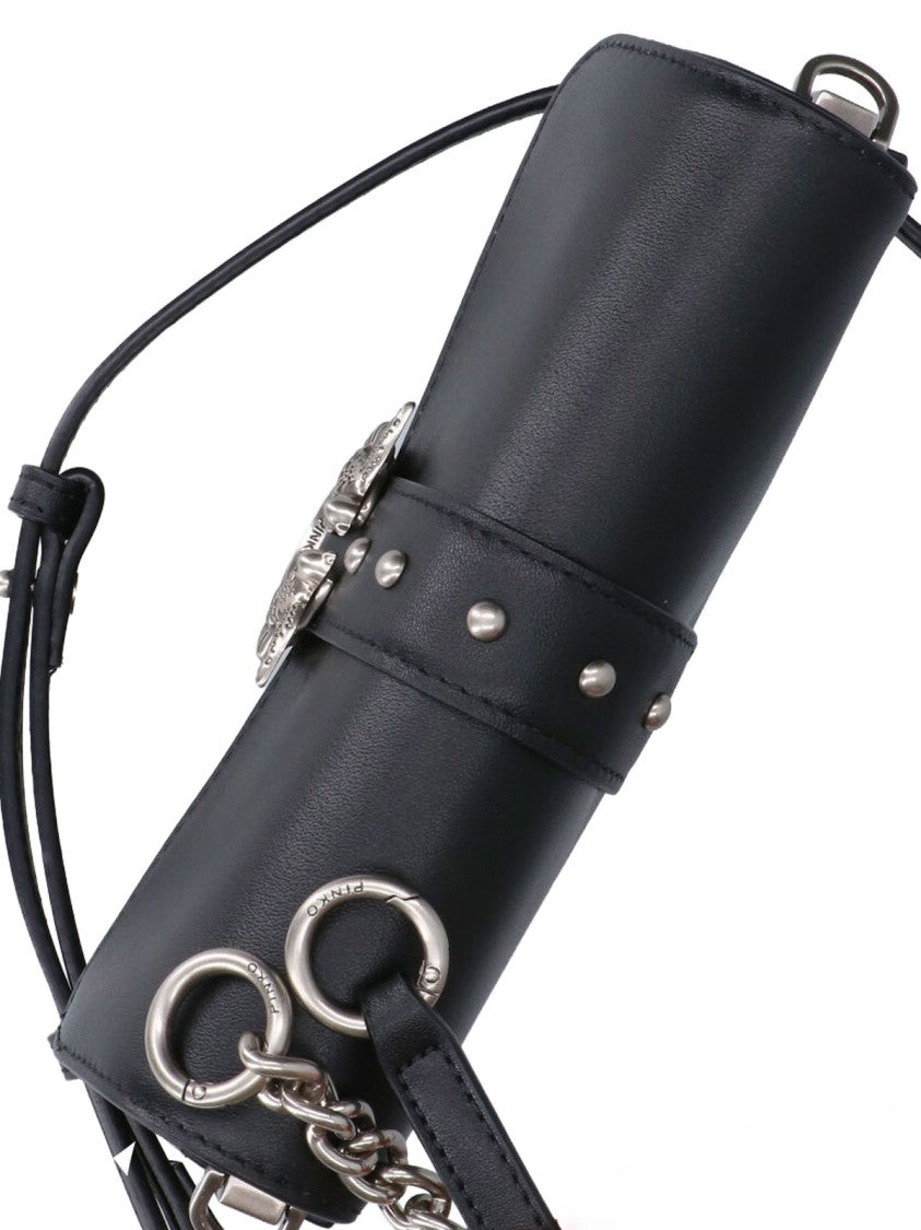 Pinko Black Love Bag Slouchy Leather Bag