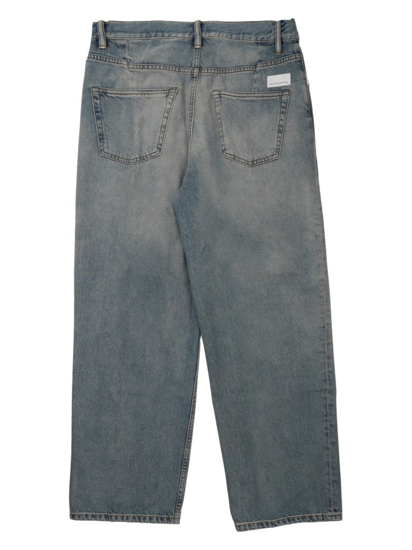 Nine In The Morning Grey Loose Fit Faded Denim Jeans