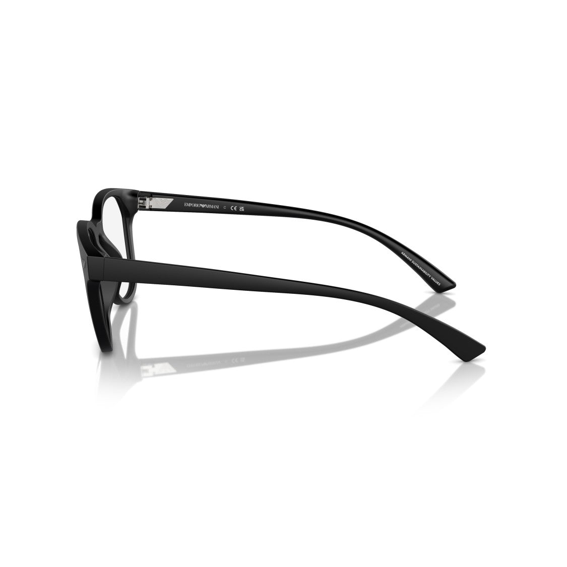 Emporio Armani 0Ea3240u Matte Black Full-Rim Eyeglasses With Subtle Logo Detail