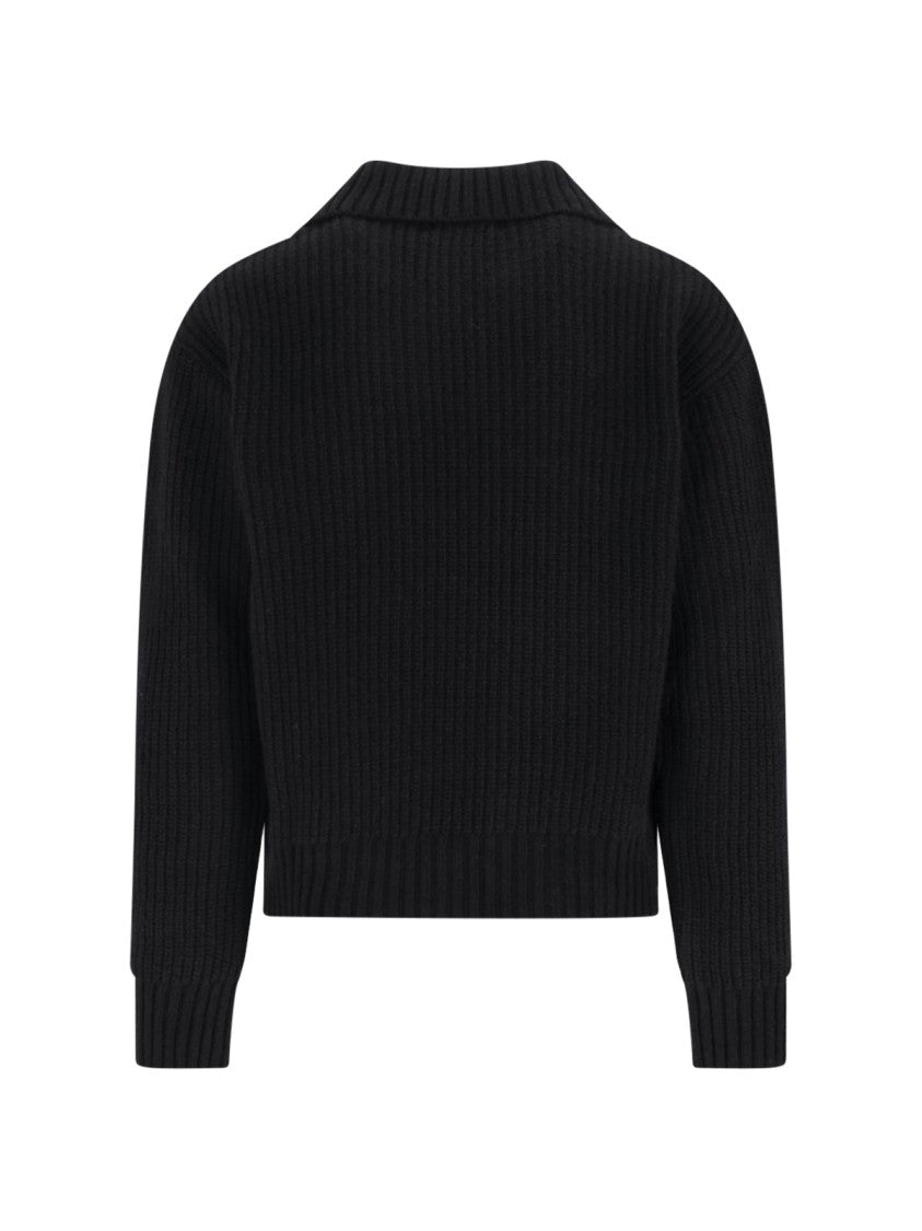 Mfpen Classic Black Sweater With Round Neckline