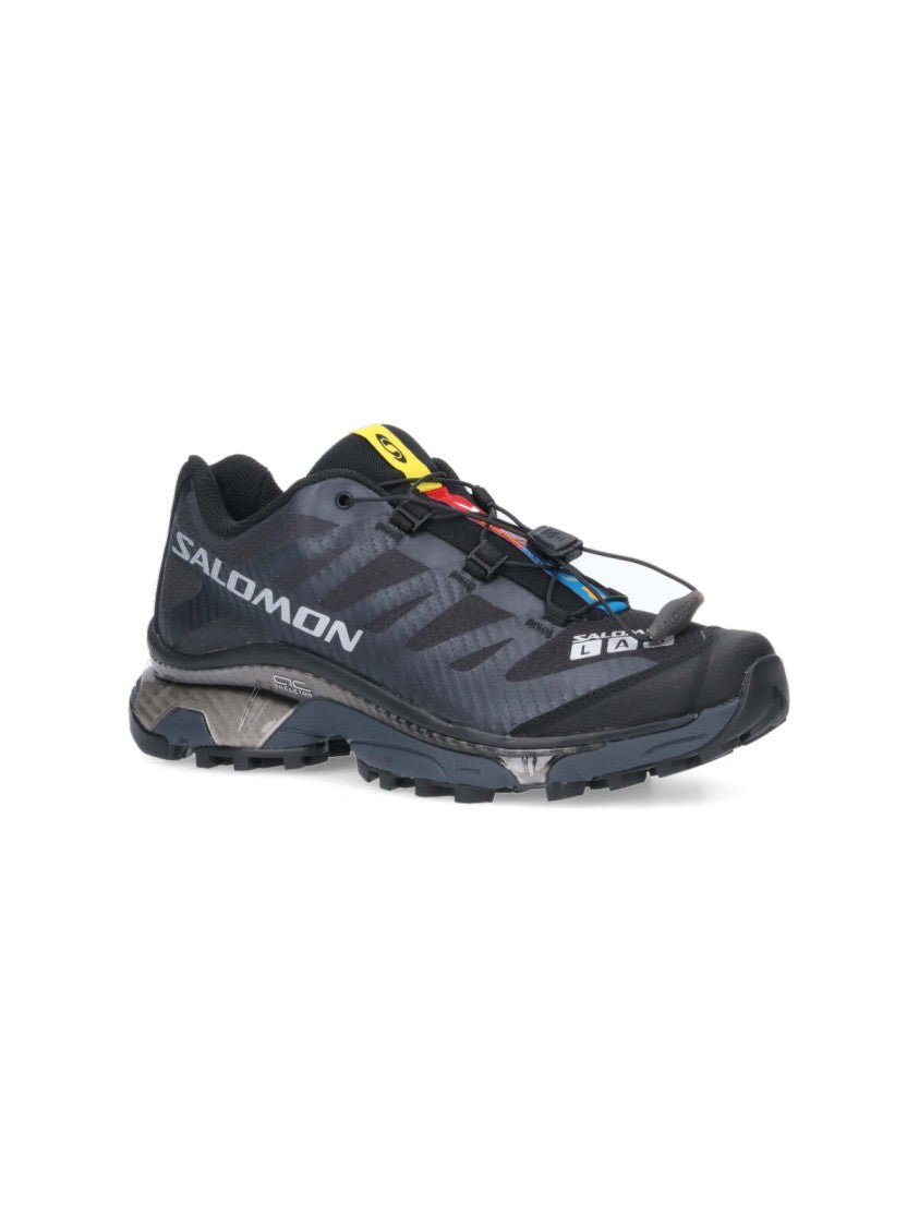 Salomon Technical Black Mesh Sneakers With Tpu Details