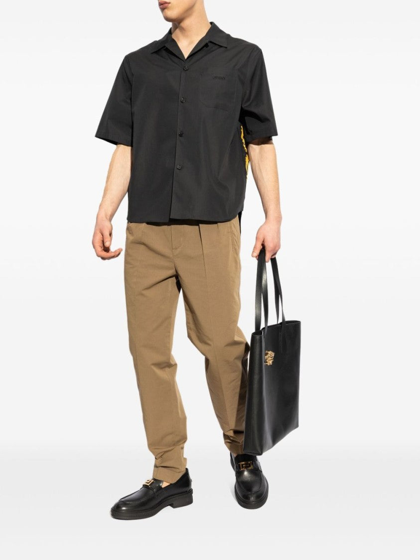 Versace Smooth Leather Slip-On Loafers