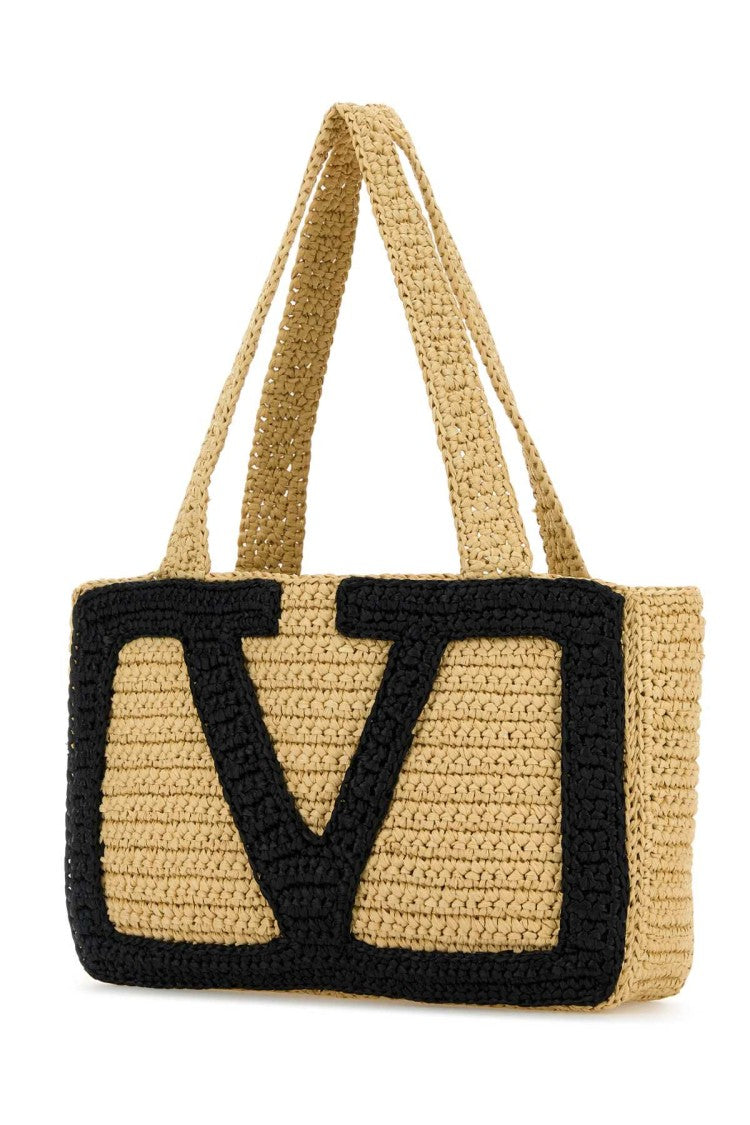 Valentino Garavani Raffia Medium Viva Superstar Shopping Bag