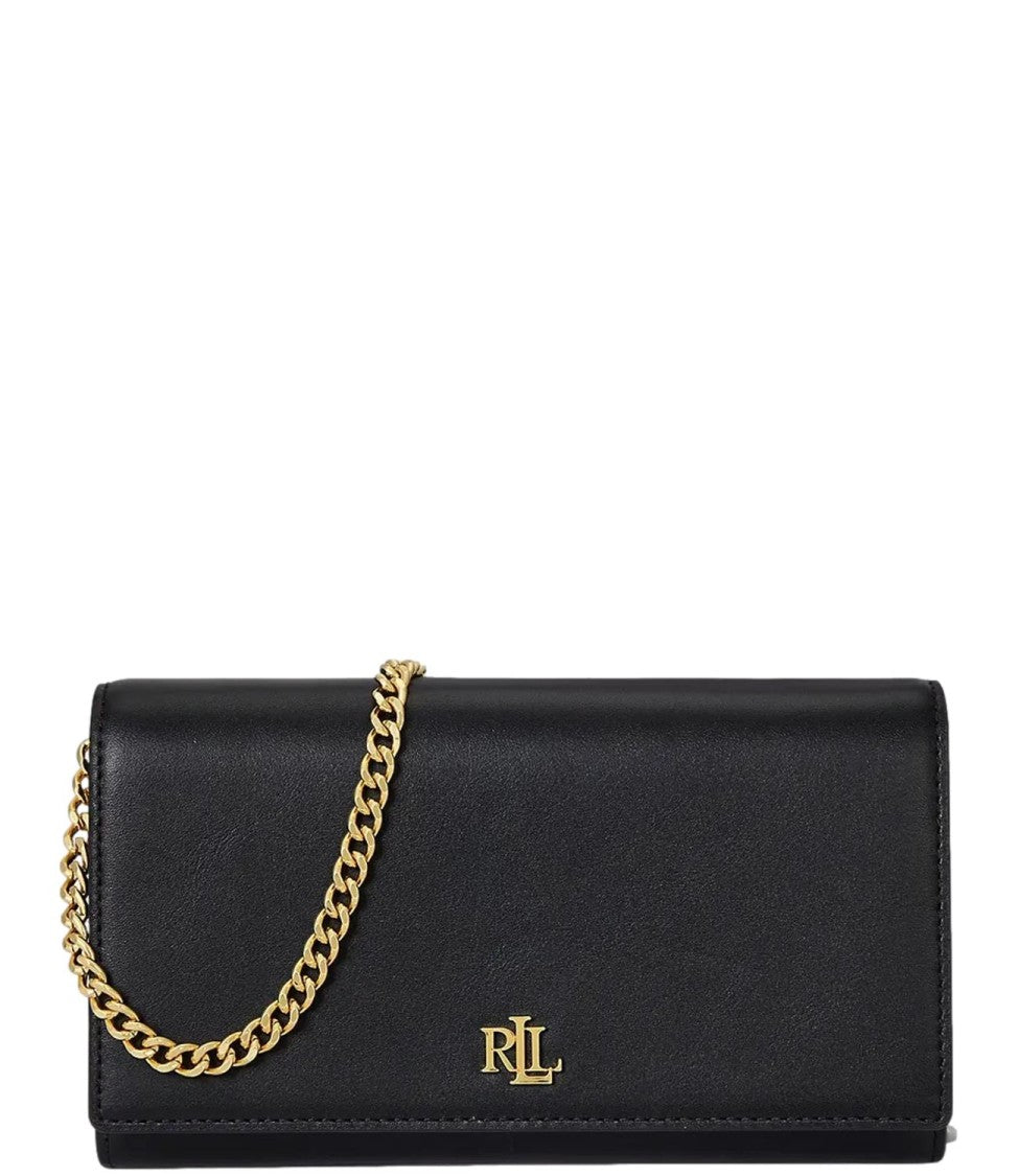 Lauren Ralph Lauren Black Chain Strap Rectangular Clutch