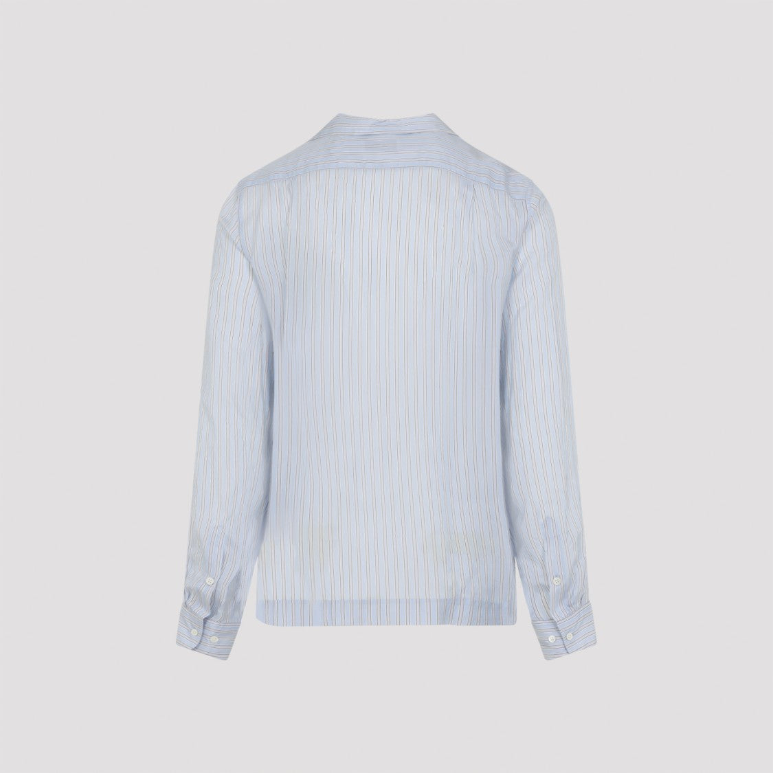 Dries Van Noten Relaxed-Fit Cupro Shirt With Vertical Stripe Pattern