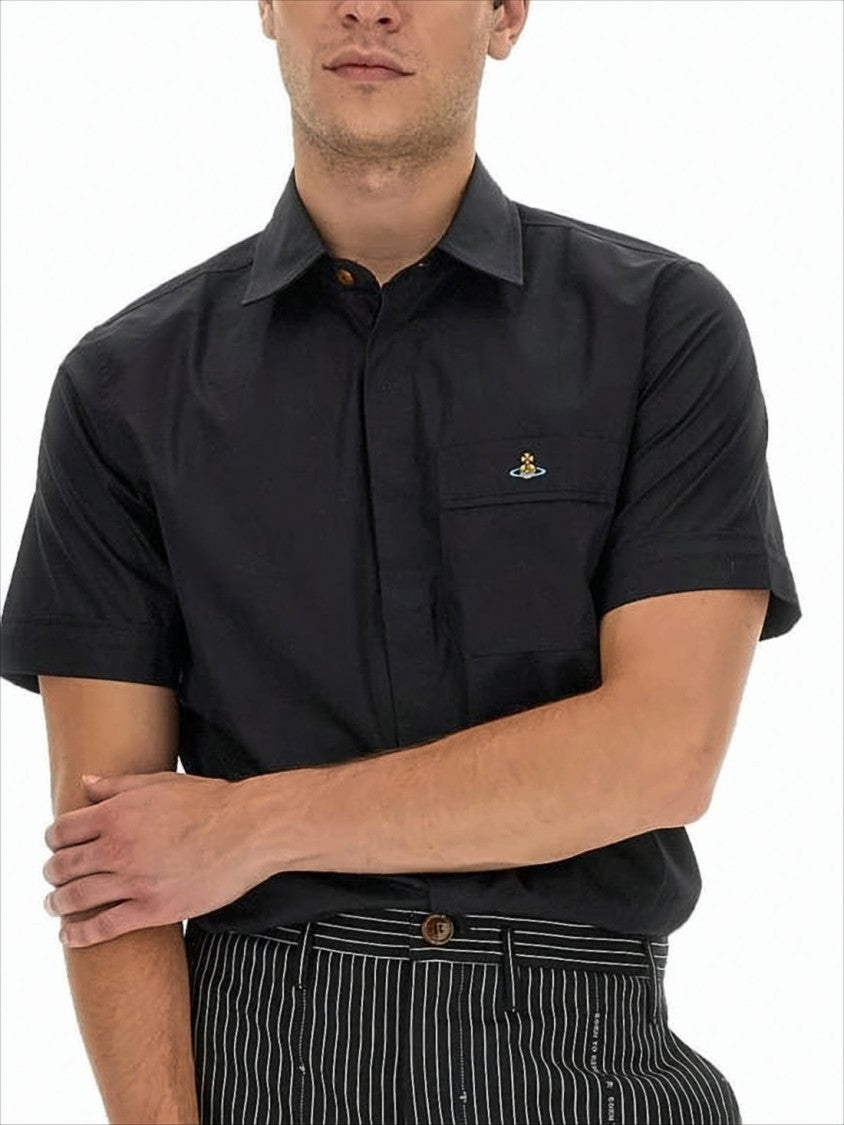 Vivienne Westwood Short-Sleeved Tailored Shirt With Classic Collar