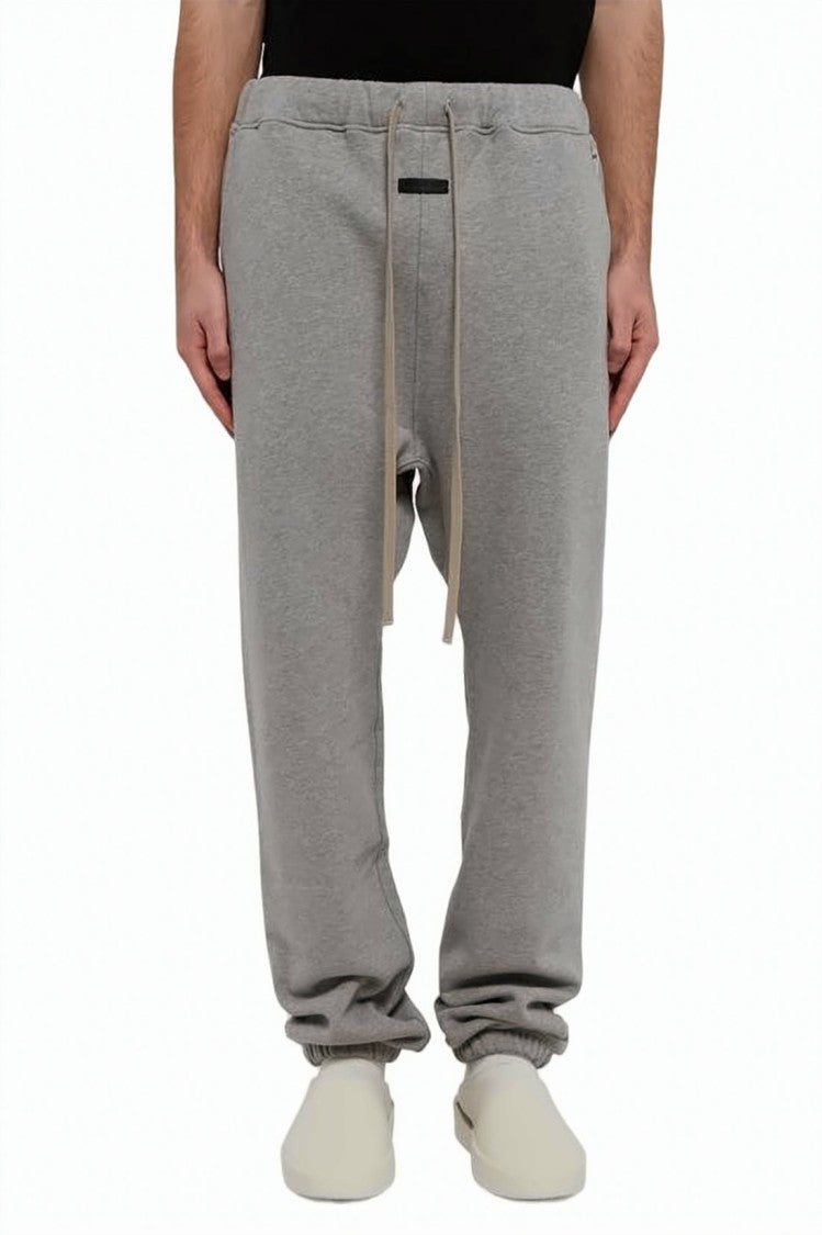 Fear Of God Relaxed Fit Heather Grey Jogger Pants With Drawstring Waistband