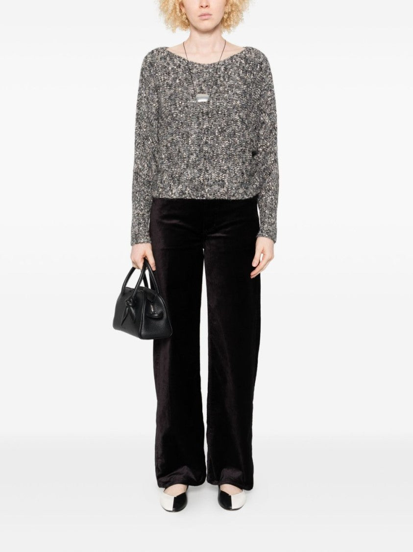 Twin-Set Textured Knit Sweater With Marled Effect