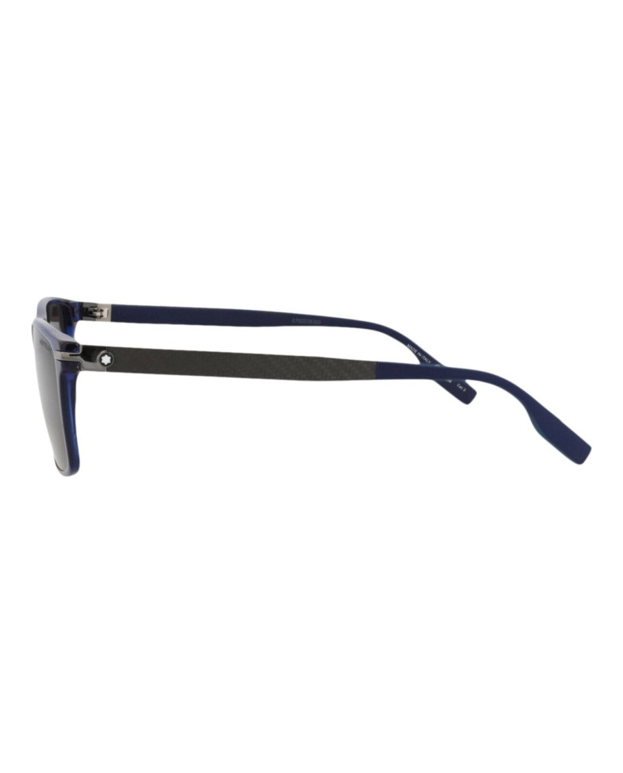 Montblanc Square-Frame Acetate Sunglasses With Rubber Temples And Designer Case