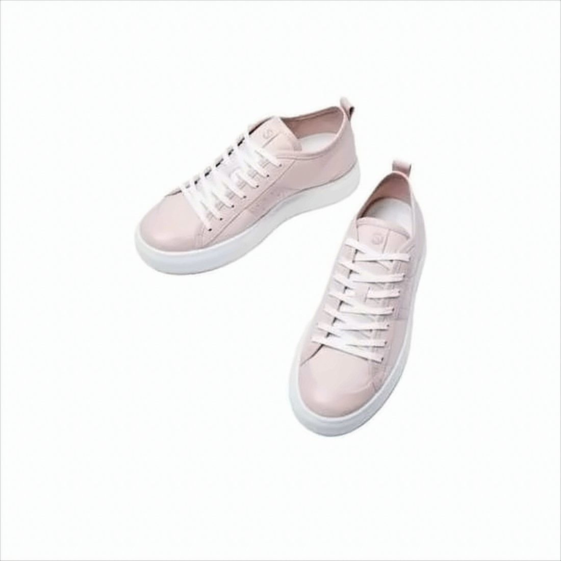 Ecco Minimalist Leather Sneakers With Rubber Sole