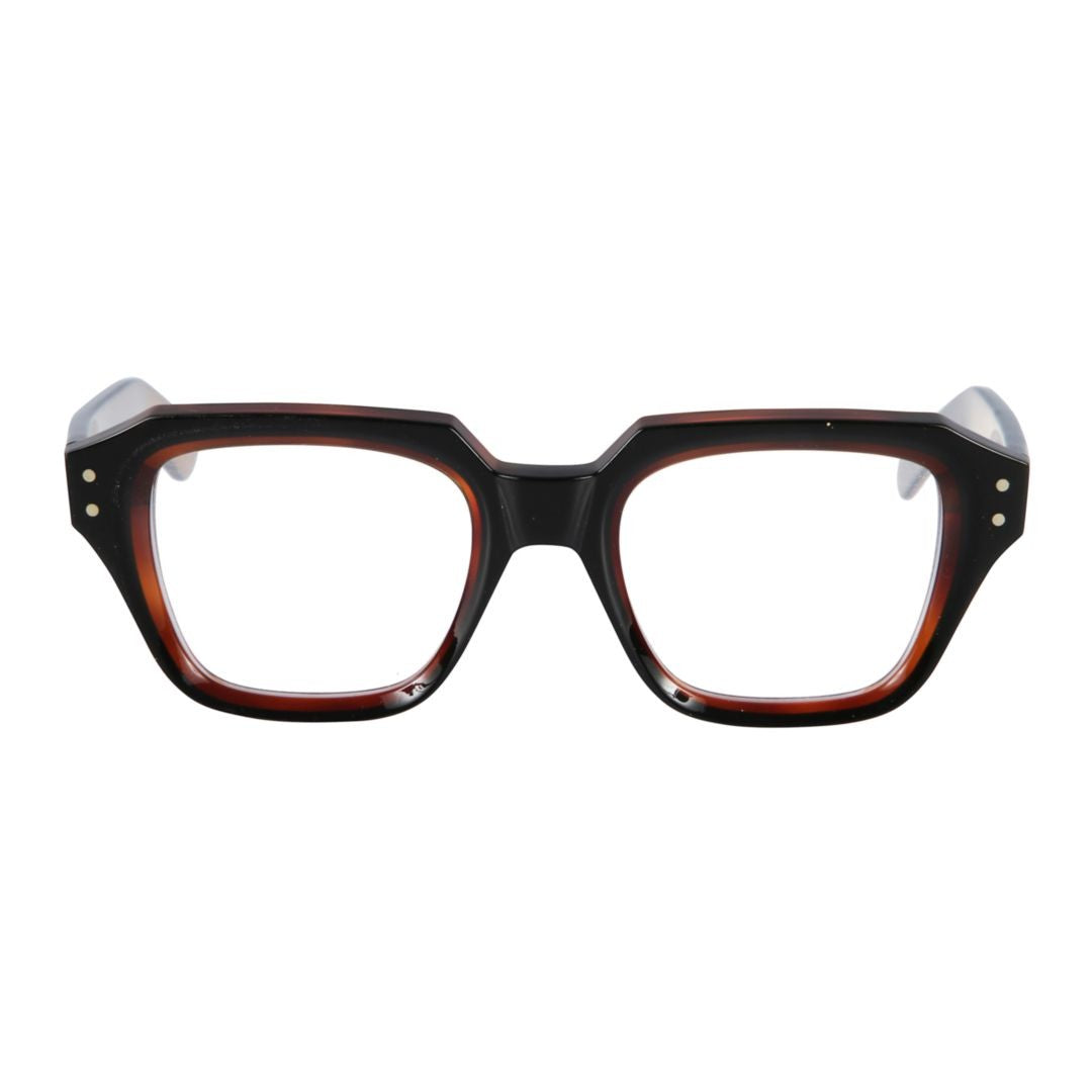 Kador Smoke Geometric Tortoiseshell Sunglasses With Angular Bridge