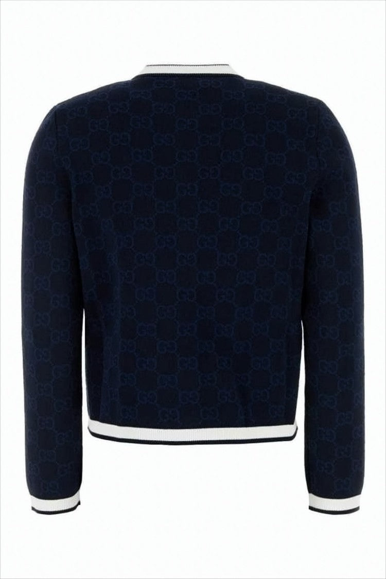 Gucci Cropped Button-Down Cardigan With Textured Pattern