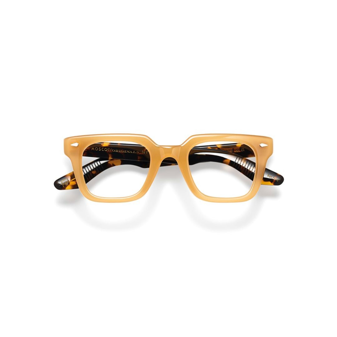 Moscot Brown Or-Grb-O Matte Acetate Square Eyeglasses