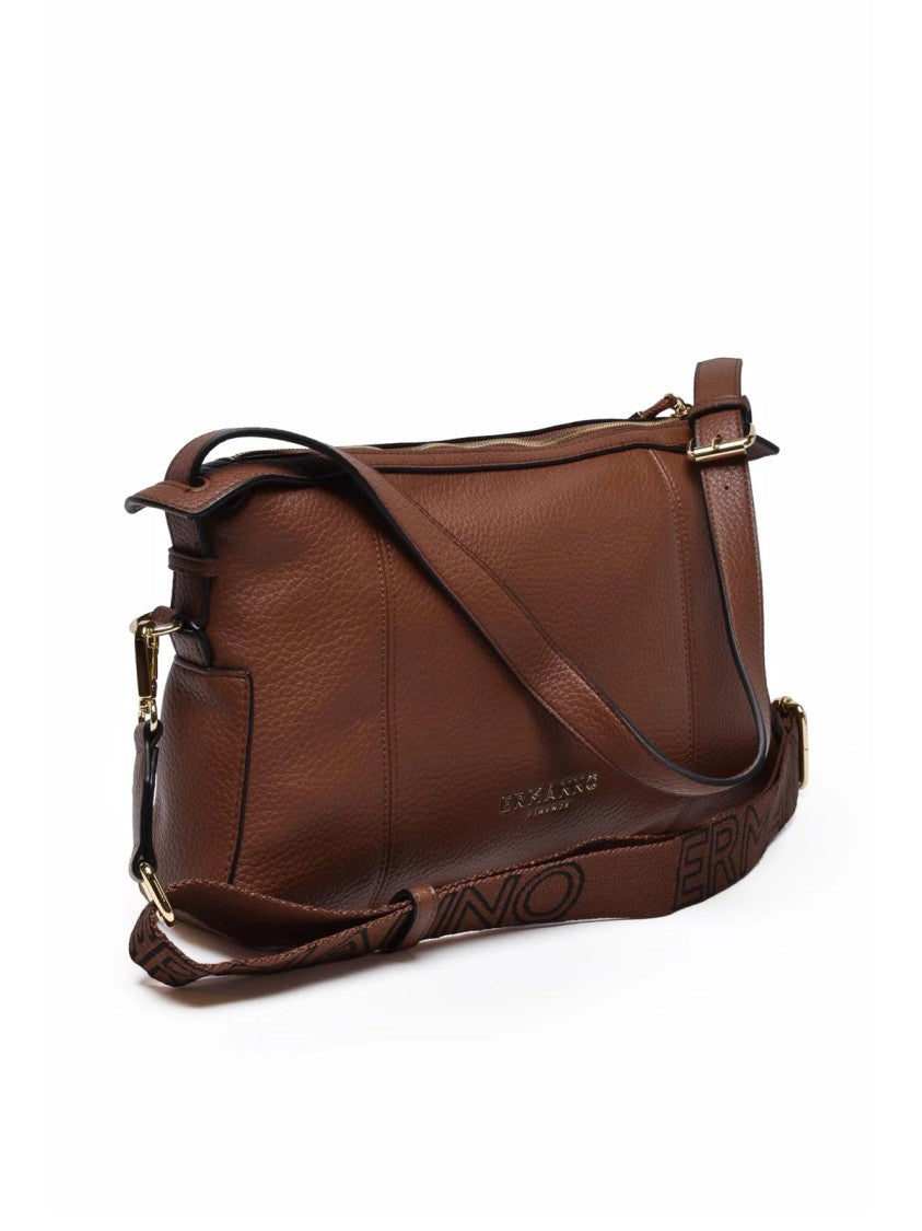 Ermanno Firenze Brown Polyurethane Violeta Shoulder Bag