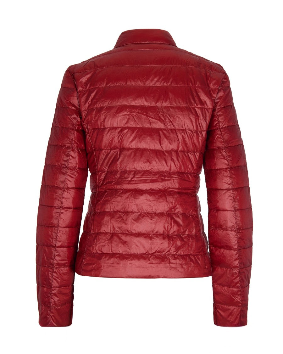 Patrizia Pepe Nylon Down Jacket In Velvet/Purple Red