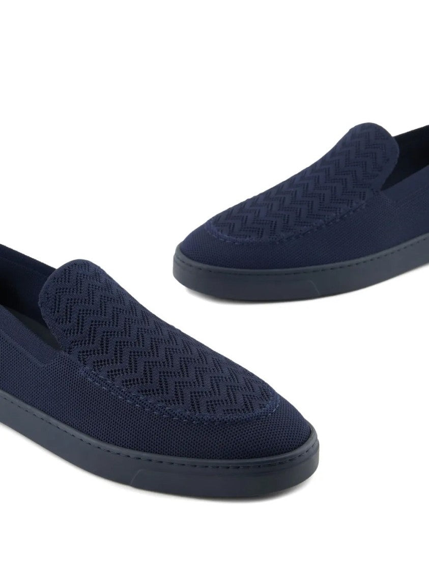 Giorgio Armani Textured Upper Loafers With Streamlined Silhouette