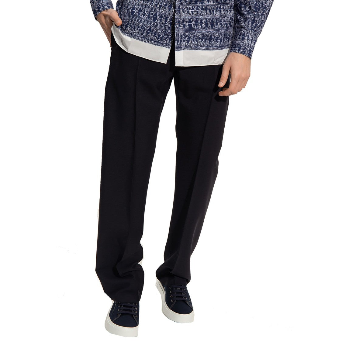 Salvatore Ferragamo Cotton And Silk Pants