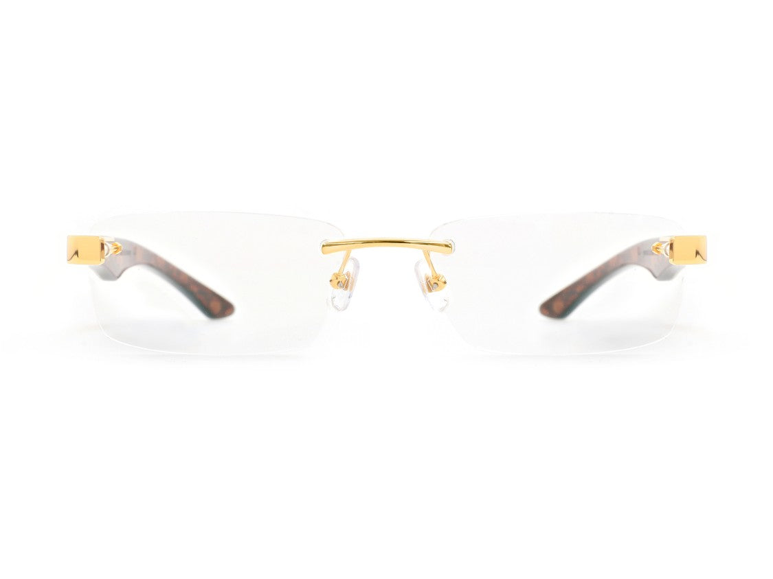Maybach Tortoiseshell The Artist Iii Rimless Eyeglasses