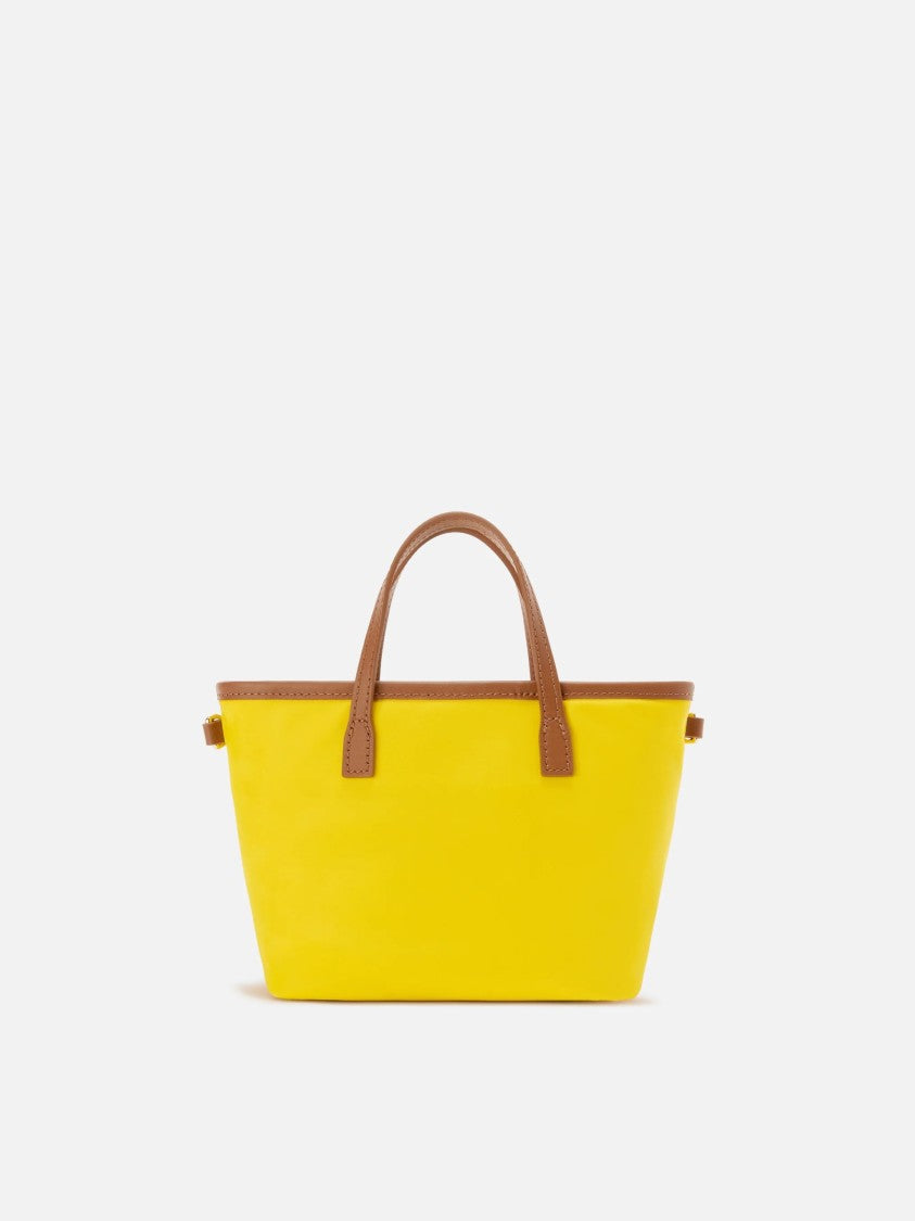Mc2 Saint Barth Vibrant Mini Nylon City Bag With Leather Accents