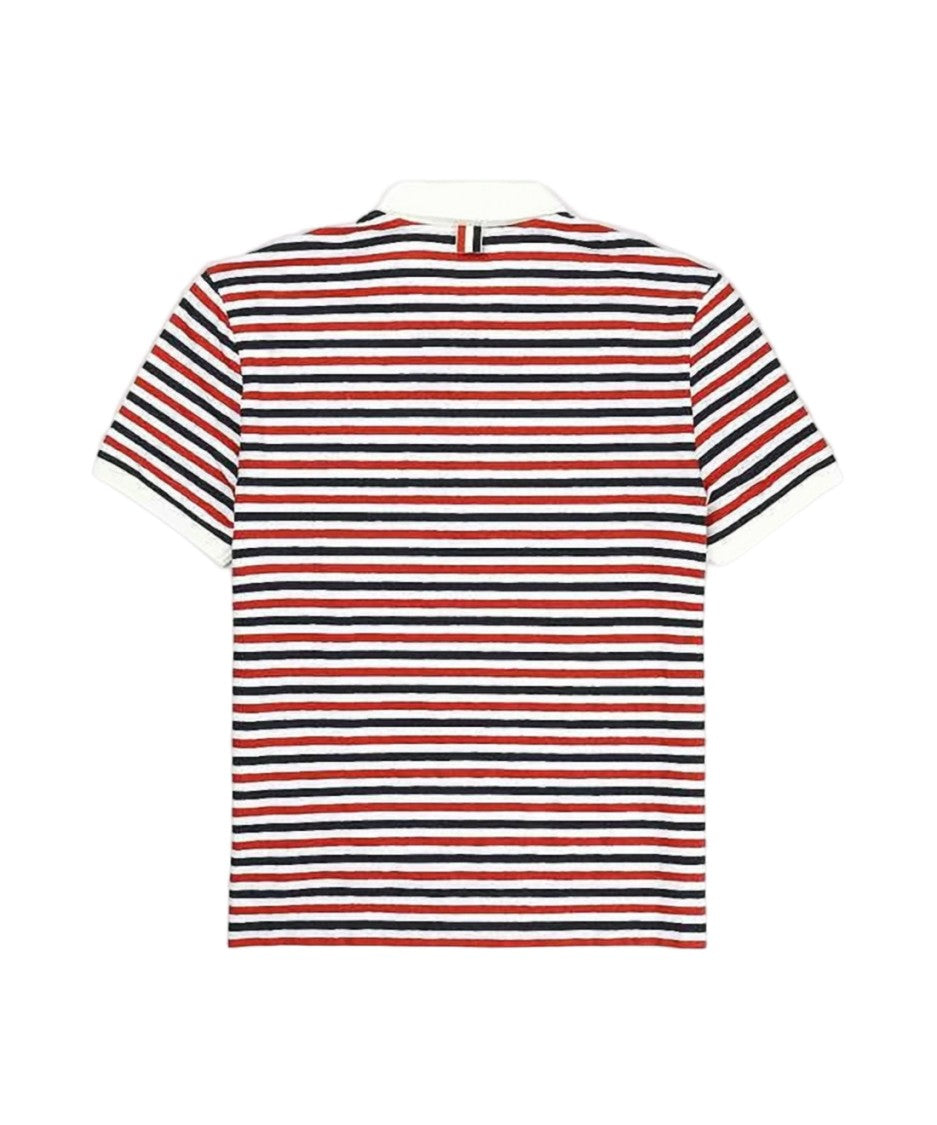 Thom Browne Striped Polo Shirt With Classic Collar