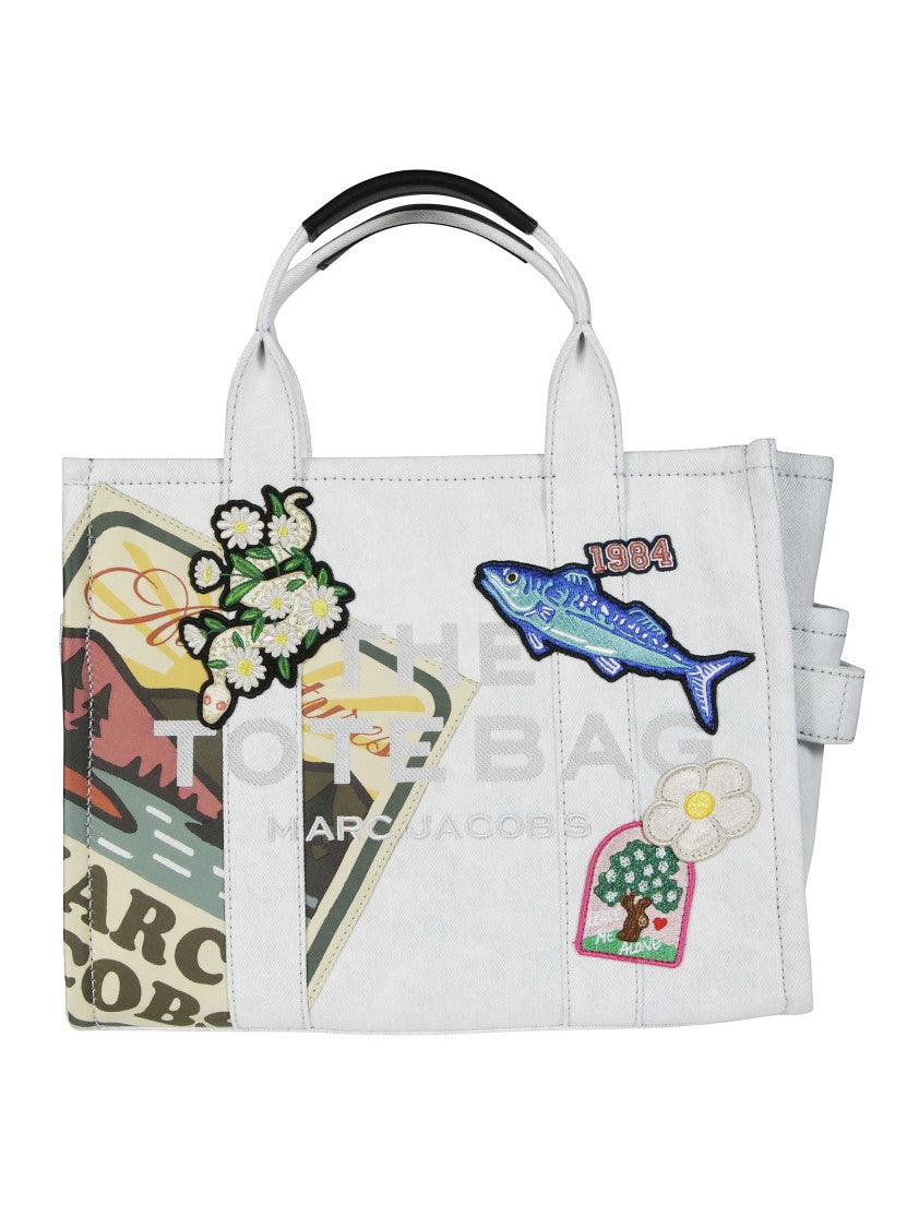 Marc Jacobs The Medium Tote Embroidered Cotton Tote Bag