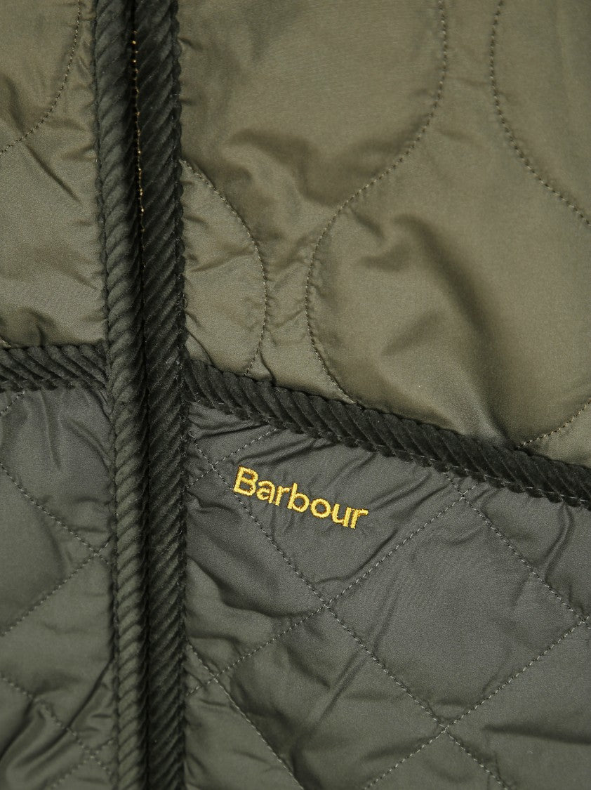 Barbour Quilted Black Sleeveless Gilet With High Collar