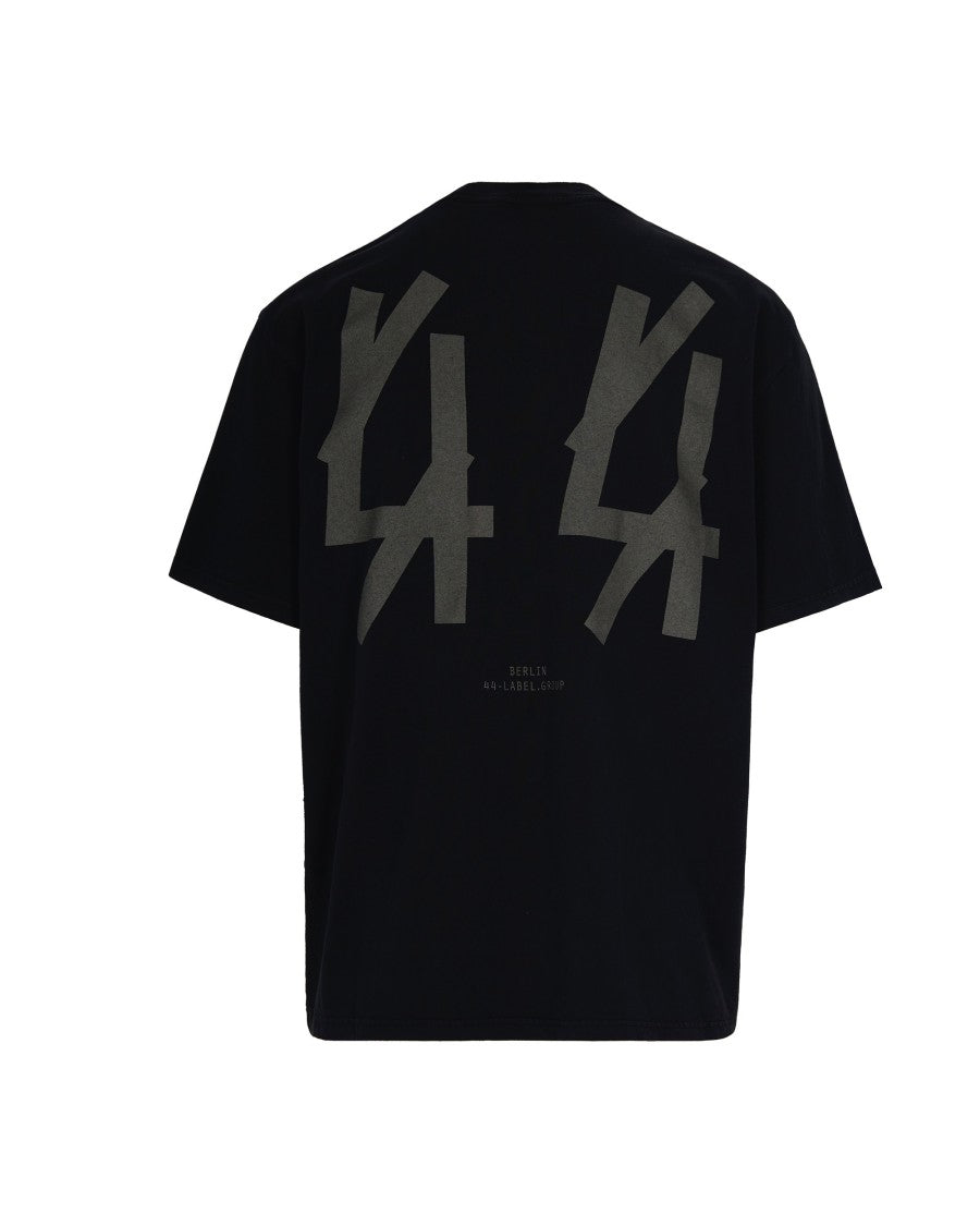 44 Label Group Black/Smoke Grey Crew Neck T-Shirt