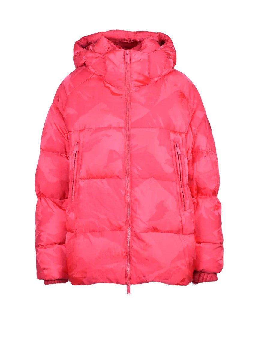 Add Down Jacket With Tone-On-Tone Embroidery And Hood