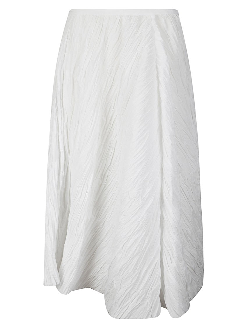 Stefano Mortari Pleat Effect High-Waisted Skirt
