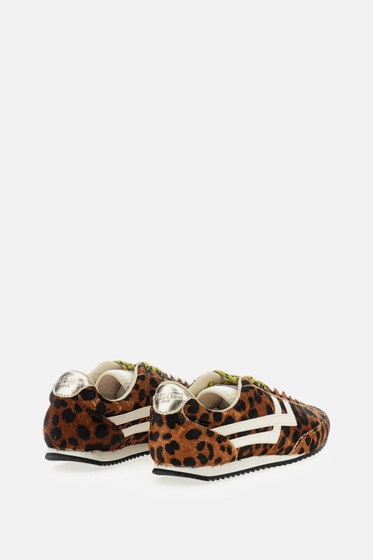 Pro Leopard Racer 77 Calf-Hair Leather Sneakers
