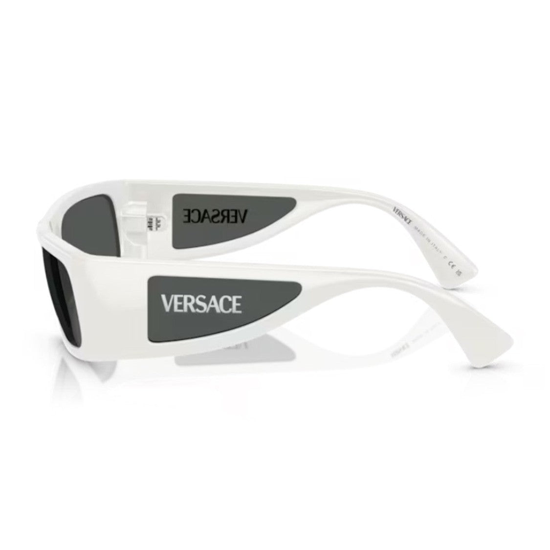 Versace White 0Ve4482 Lens Logo Injected Rectangular Sunglasses