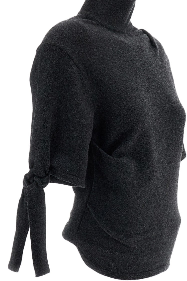 Jacquemus Grey La Maille Fiocco Merino Wool Cashmere Top