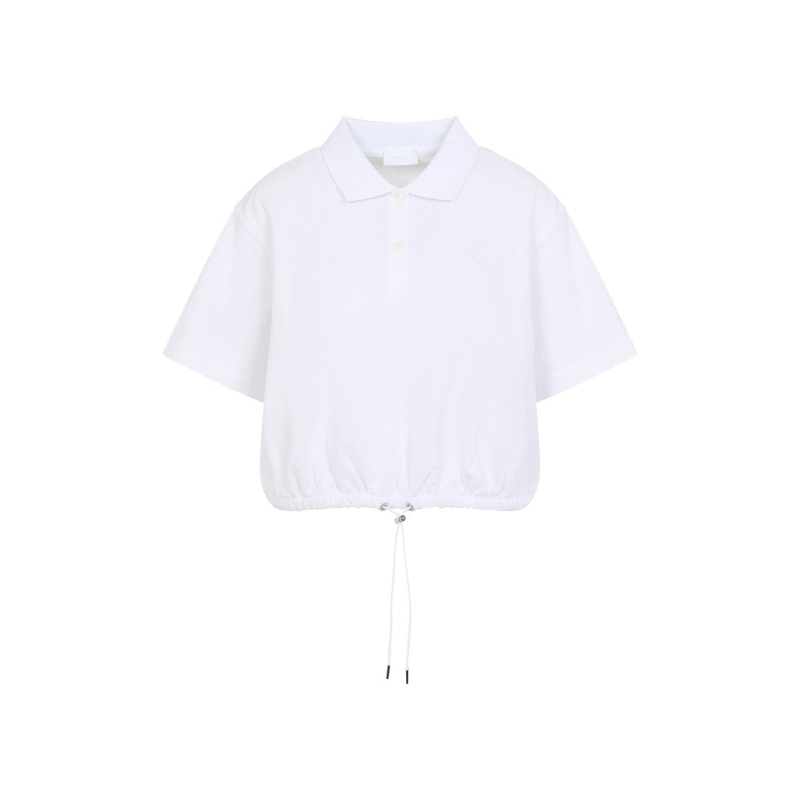 Moncler Short-Sleeved Cotton Polo With Adjustable Hem