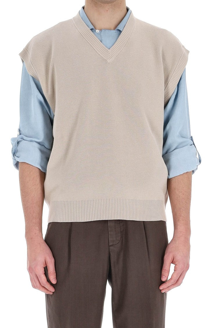 Roberto Collina V-Neck Cotton Gilet
