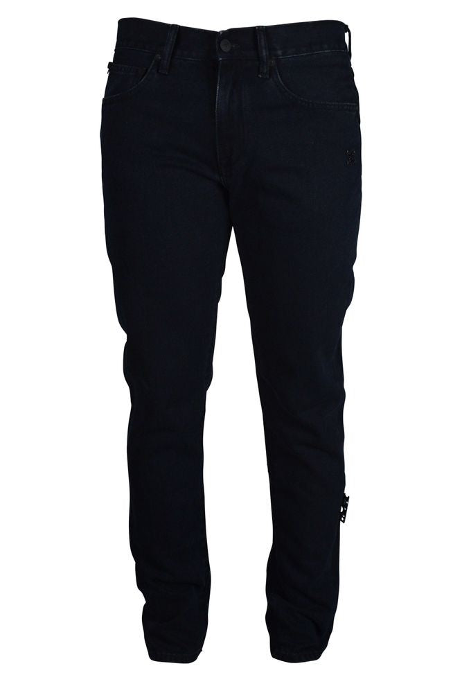 Off-White Slim Fit Black Denim With Iconic Arrows