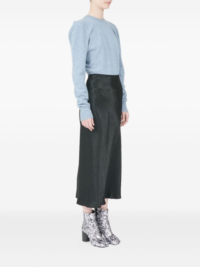 Maison Margiela Midi-Length Flared Hem Skirt In Acetate