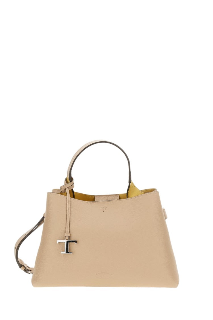 Tod's Structured Medium Leather Handbag With Detachable Charm