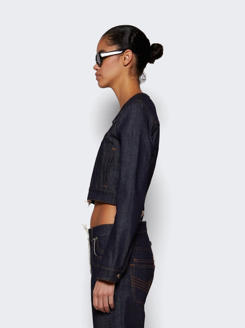 Jean Paul Gaultier Cropped Indigo Denim Jacket